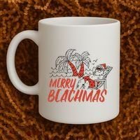 Merry Beachmas Santa Claus Vacation Coffee Mug thumb 2
