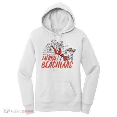 Merry Beachmas Santa Claus Vacation Women's Hoodie
