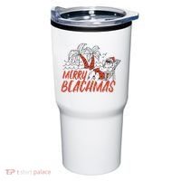 Merry Beachmas Santa Claus Vacation Tumbler thumb 0