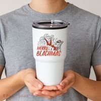 Merry Beachmas Santa Claus Vacation Tumbler thumb 2