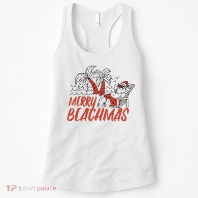 Merry Beachmas Santa Claus Vacation Women's Tank Top