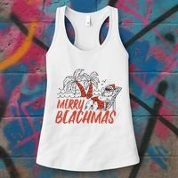 Merry Beachmas Santa Claus Vacation Women's Tank Top thumb 3
