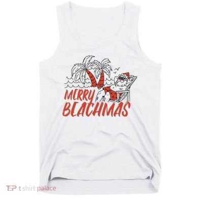 Merry Beachmas Santa Claus Vacation Tank Top