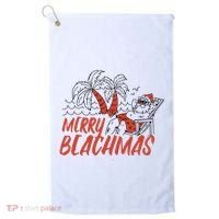 Merry Beachmas Santa Claus Vacation Golf Towel thumb 0