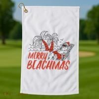 Merry Beachmas Santa Claus Vacation Golf Towel thumb 1