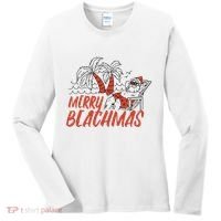 Merry Beachmas Santa Claus Vacation Women's Long Sleeve Shirt thumb 0