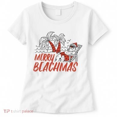 Merry Beachmas Santa Claus Vacation Women's T-Shirt