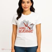 Merry Beachmas Santa Claus Vacation Women's T-Shirt thumb 4