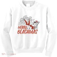 Merry Beachmas Santa Claus Vacation Kids Sweatshirt thumb 0