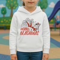 Merry Beachmas Santa Claus Vacation Kids Hoodie thumb 3