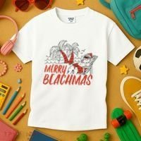 Merry Beachmas Santa Claus Vacation Kids T-Shirt thumb 3