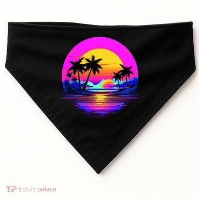 Miami Beach Sun Set Vibrant USA-Made Doggie Bandana