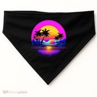 Miami Beach Sun Set Vibrant USA-Made Doggie Bandana thumb 0