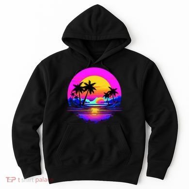 Miami Beach Sun Set Vibrant Hoodie