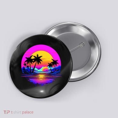 Miami Beach Sun Set Vibrant Button