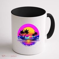 Miami Beach Sun Set Vibrant Coffee Mug thumb 1