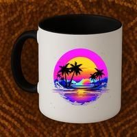 Miami Beach Sun Set Vibrant Coffee Mug thumb 2
