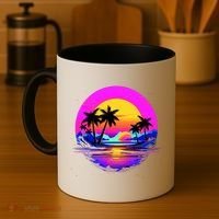 Miami Beach Sun Set Vibrant Coffee Mug thumb 4