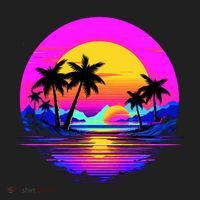 Miami Beach Sun Set Vibrant Beanie thumb 2