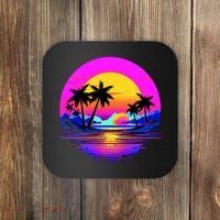 Miami Beach Sun Set Vibrant Coaster thumb 0