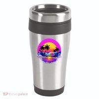 Miami Beach Sun Set Vibrant 16oz Travel Tumbler thumb 0