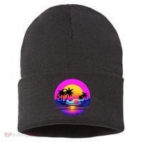 Miami Beach Sun Set Vibrant Sustainable Knit Beanie thumb 0