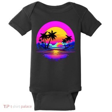 Miami Beach Sun Set Vibrant Baby Bodysuit