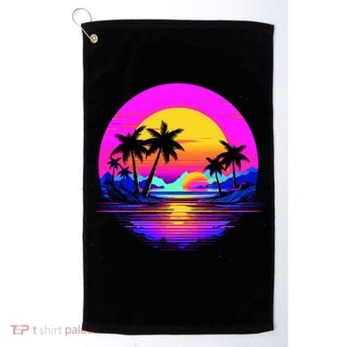 Miami Beach Sun Set Vibrant Golf Towel