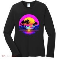 Miami Beach Sun Set Vibrant Women's Long Sleeve Shirt thumb 0