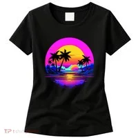 Miami Beach Sun Set Vibrant Women's T-Shirt thumb 0