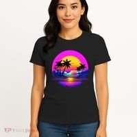 Miami Beach Sun Set Vibrant Women's T-Shirt thumb 4