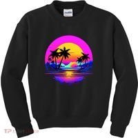 Miami Beach Sun Set Vibrant Kids Sweatshirt thumb 0