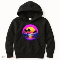 Miami Beach Sun Set Vibrant Kids Hoodie thumb 0