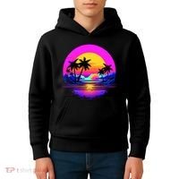 Miami Beach Sun Set Vibrant Kids Hoodie thumb 4
