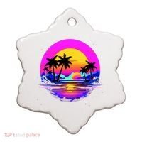Miami Beach Sun Set Vibrant Ceramic Ornament thumb 0