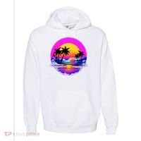 Miami Beach Sun Set Vibrant Comfort Colors Garment-Dyed Hooded Sweatshirt thumb 0