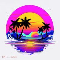 Miami Beach Sun Set Vibrant Comfort Colors Garment-Dyed Hooded Sweatshirt thumb 2