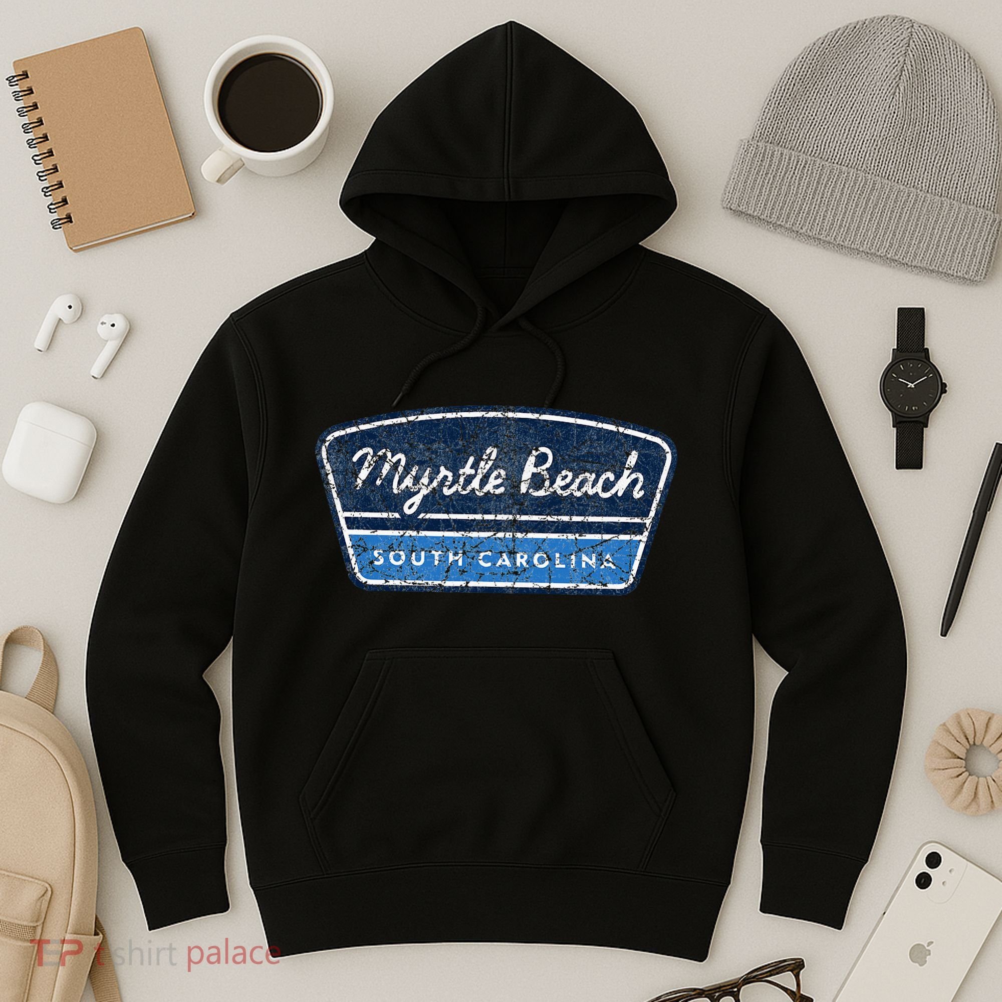 Myrtle Beach South Carolina Retro Throwback Souvenir Hoodie