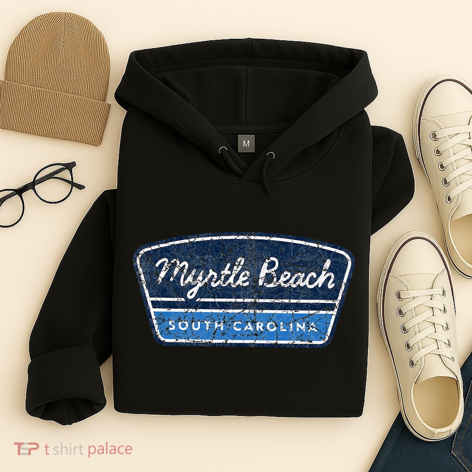 Myrtle Beach South Carolina Retro Throwback Souvenir Hoodie