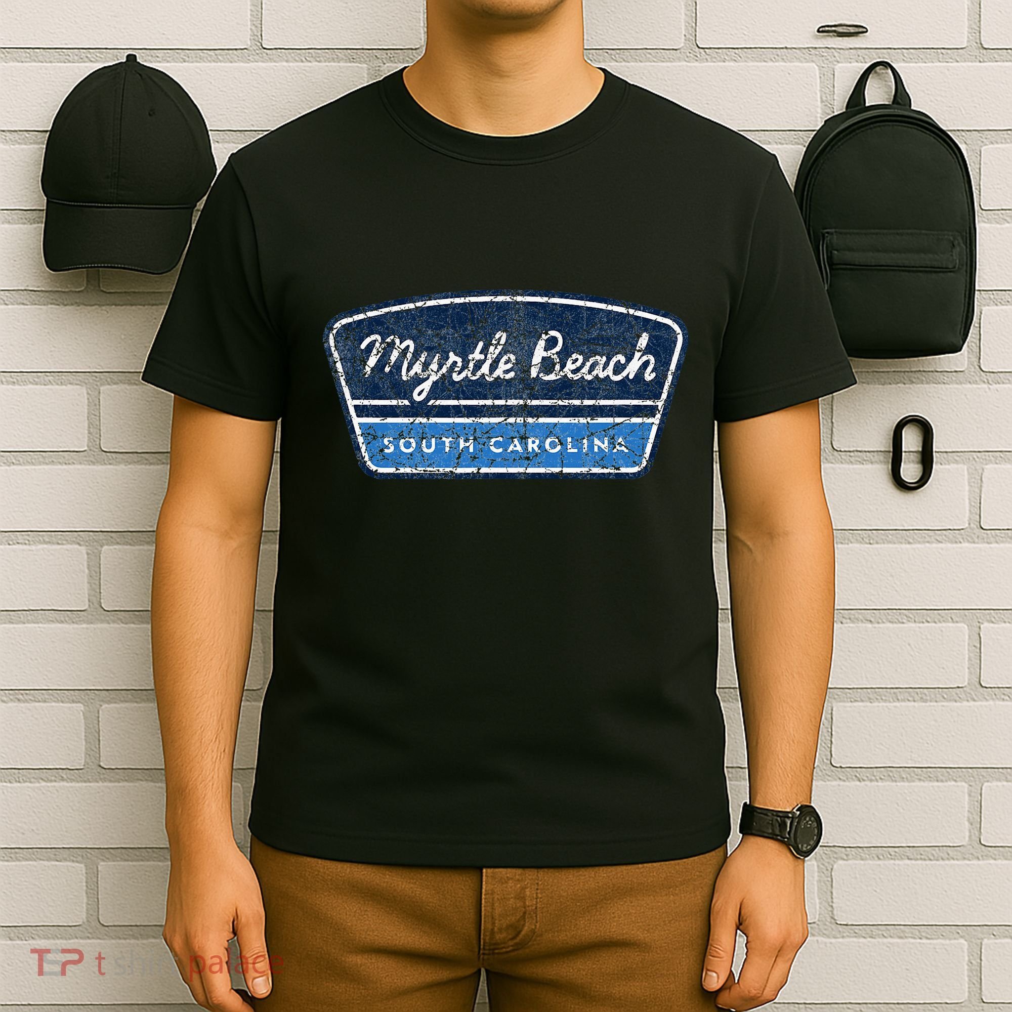 Myrtle Beach South Carolina Retro Throwback Souvenir T-Shirt