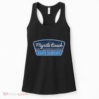 Myrtle Beach South Carolina Retro Throwback Souvenir Women's Tank Top thumb 0