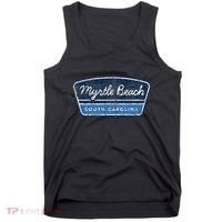 Myrtle Beach South Carolina Retro Throwback Souvenir Tank Top thumb 0