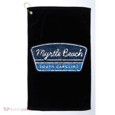 Myrtle Beach South Carolina Retro Throwback Souvenir Golf Towel