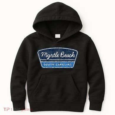 Myrtle Beach South Carolina Retro Throwback Souvenir Kids Hoodie
