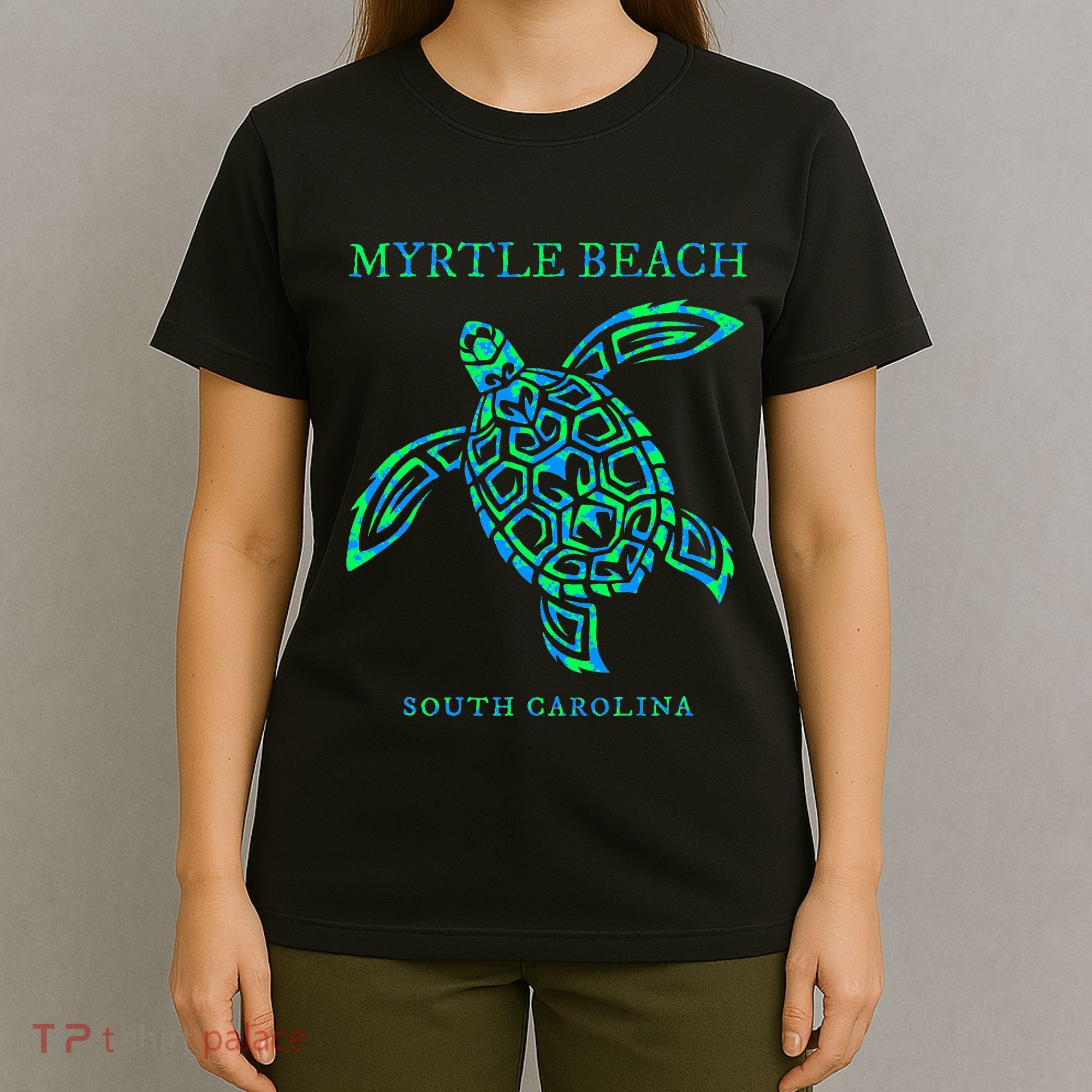 Myrtle Beach South Carolina Sea Turtle Colorful Souvenir T-Shirt