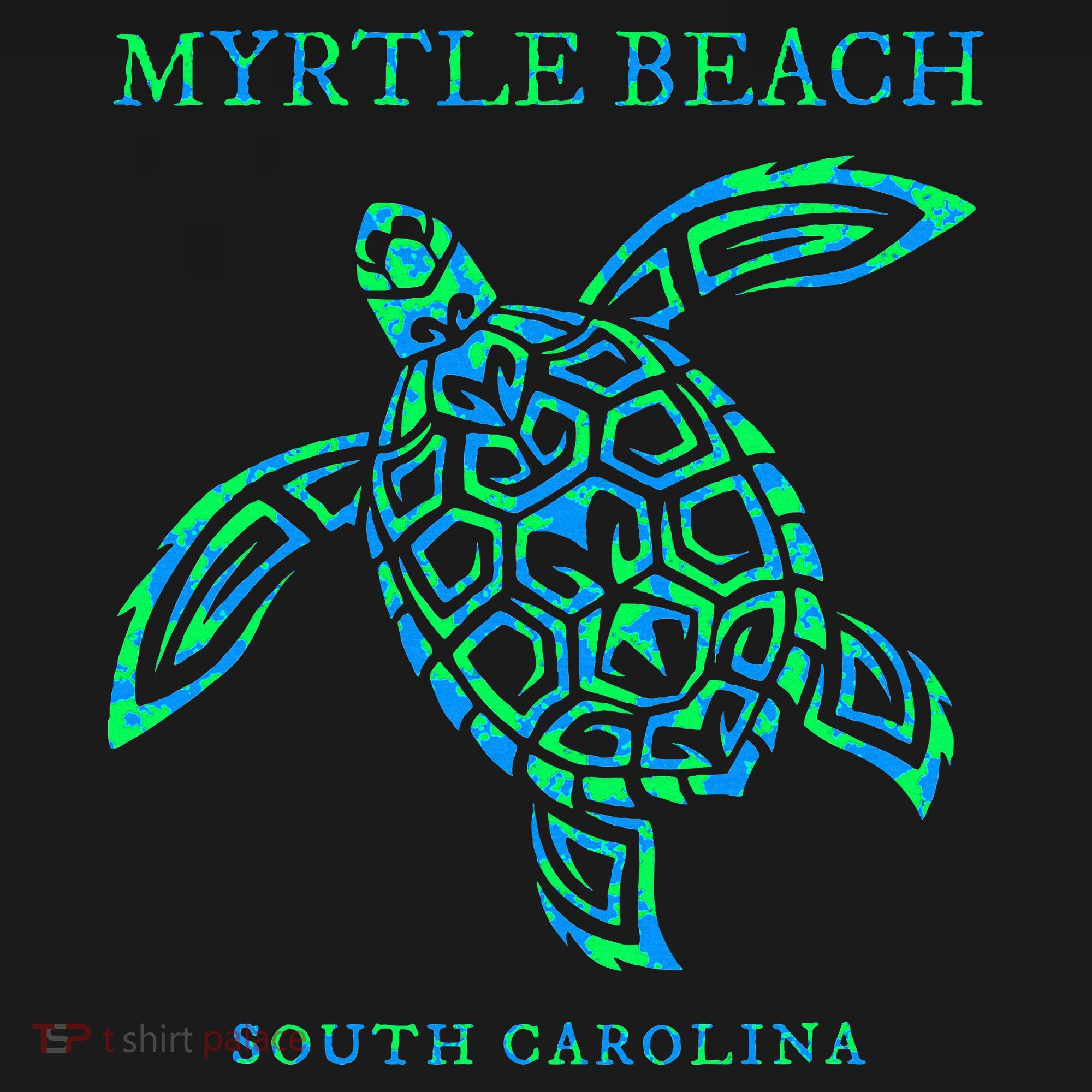 Myrtle Beach South Carolina Sea Turtle Colorful Souvenir T-Shirt