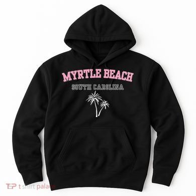 Myrtle Beach South Carolina Souvenir Palm Tree Holiday Hoodie