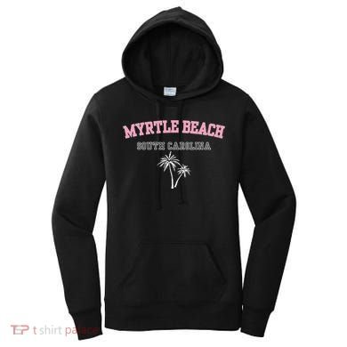 Myrtle Beach South Carolina Souvenir Palm Tree Holiday Women's Hoodie