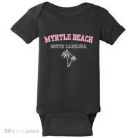 Myrtle Beach South Carolina Souvenir Palm Tree Holiday Baby Bodysuit thumb 0