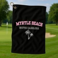 Myrtle Beach South Carolina Souvenir Palm Tree Holiday Golf Towel thumb 1